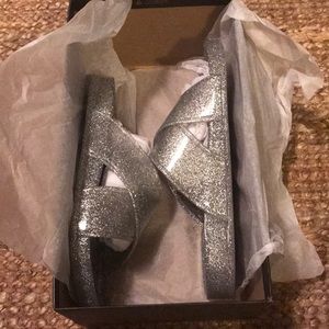 J. Crew Shoes - J. Crew Glitter Pool Slides J. Crew Shoes - J. Crew Glitter Pool Slides